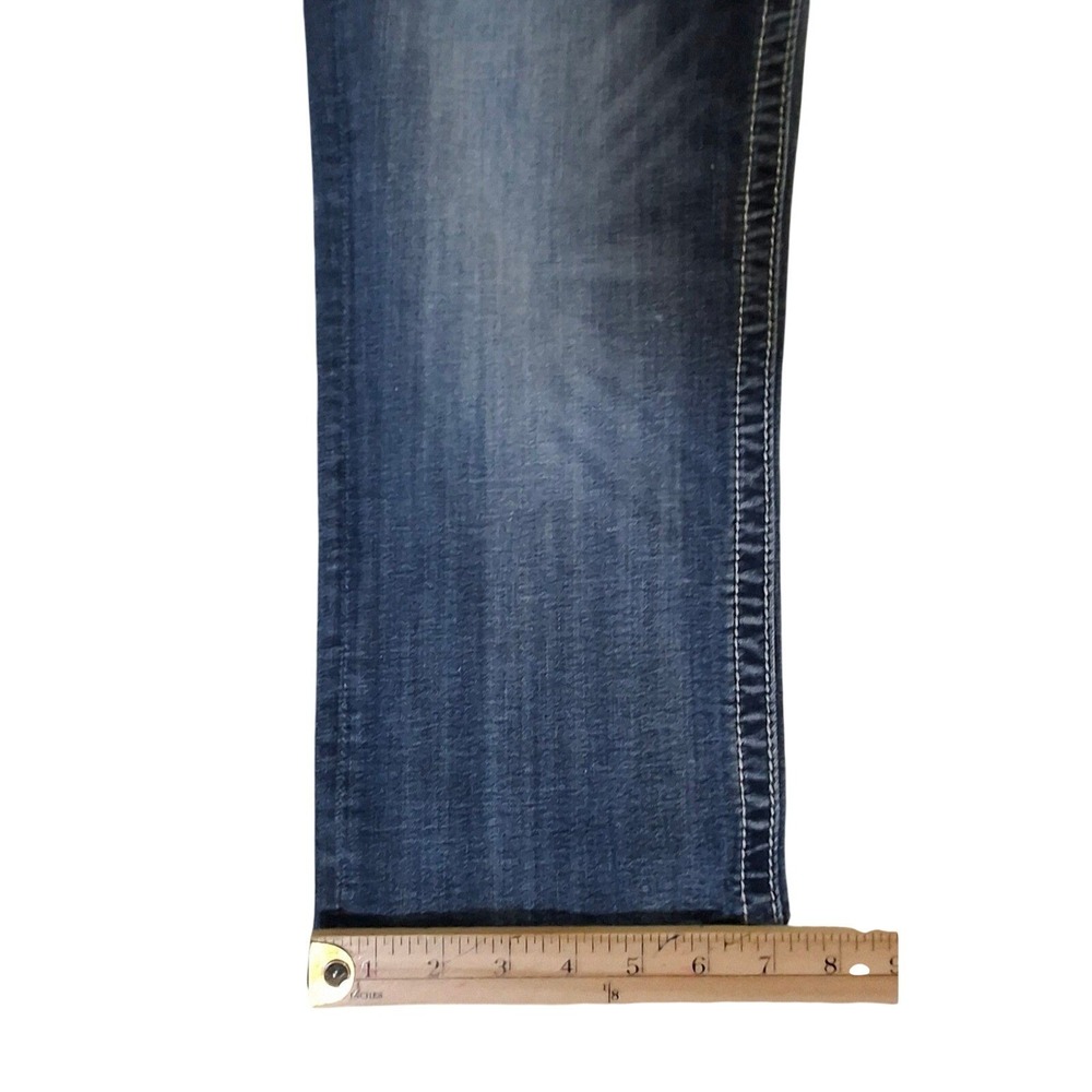 Miss Me Womens Mid Rise Capri Jeans Embroidered Dark Wash MW8161P3 Size 30 - Picture 10 of 11